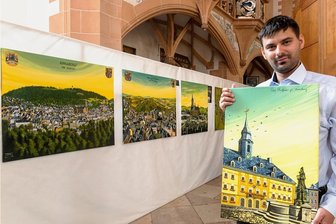 Ausstellung in St. Annen: Warum ein Kulmbacher Stadtansichten von Annaberg verewigt - Eine Ausstellung mit Stadtansichten und anderen Werken von Nicki Lang ist bis Ende Oktober in der St. Annenkirche in Annaberg zu sehen.