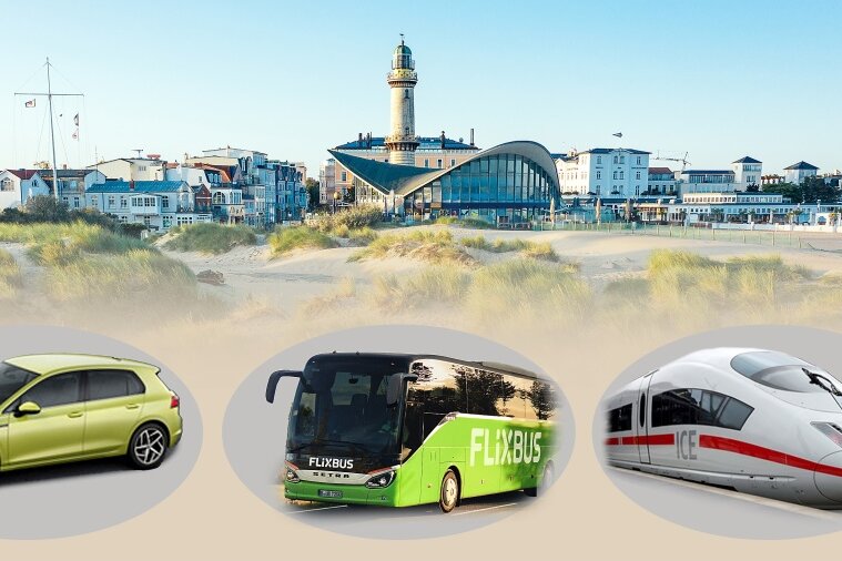 Auto, Fernbus oder Zug? Der große Kurztrip-Preisvergleich - Ab an die Ostsee nach Warnemünde: Was ist günstiger - Auto, Bus oder Zug? 