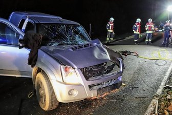 Auto prallt gegen Baum - 