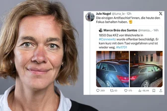 Auto von YouTuber „Weichreite TV“ demoliert: Feierte Linken-Politikerin Jule Nagel den Angriff? - Löschte ihren Tweet wieder: Juliane Nagel von der Linkspartei. (Montage)