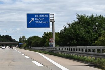 Autobahn A 4: Abfahrt Hainichen dicht bis 14 Uhr - A4, Abfahrt Hainichen in Richtung Dresden.