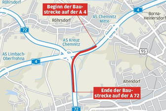 Autobahnkreuz Chemnitz wird bis Oktober zur Staufalle - 