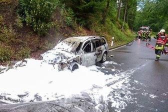 Autobrand auf S 213 -