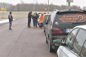 Autokorso mit 150 Teilnehmern in Freiberg: Darauf sollten Autofahrer sich einrichten - Am 12. Januar 2024 war ein Protestkorso „Es geht uns alle an“ ebenfalls im Gewerbegebiet Schwarze Kiefern gestartet.