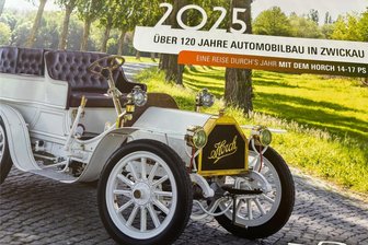 Automobil-Klassiker Horch 14-17 PS ziert Reichenbacher Kalender für 2025 - So sieht das Titelblatt des neuen Kalenders zum Horch 14-17 PS aus.