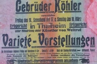 Autoren lassen Thalheimer Artisten-Geschichte(n) aufleben - Dieses Plakat aus dem Jahr 1934 wurde erst vor wenigen Tagen auf einem Oberboden gefunden und den Chronisten zur Verfügung gestellt.