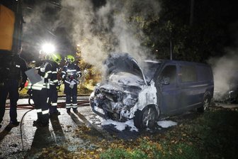 Autos gehen in Flammen auf - 