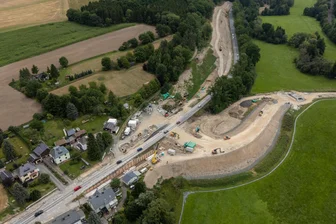 B 92-Baustelle im Vogtland: Eindrucksvolle Luftbilder zur Bau-Halbzeit - 