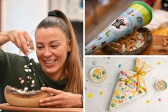 Backtipps für alle Untalentierten: So macht auch der simpelste Schulanfangs-Kuchen was her - Janette Graf setzt auf Deko. Auch Backinfluencer wie Kathrin Runge von backenmachtgluecklich.de mögen es bunt.