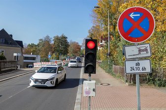 Badberg, Lerchenweg, Dresdner Straße: Ampeln und Sperrungen in Hohenstein-Ernstthal - Kaum ist eine Ampel am Badberg weg, steht die nächste da. Und das auf der Umleitungsstrecke der B 180.