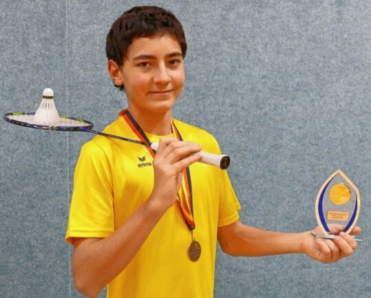 Badminton-Talent bricht Bann - Erkämpfte als erster Marienberger Badmintonspieler eine DM-Medaille: Adam Taha. 