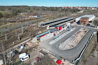 Bahnhofs-Bau in Werdau geht auf die Zielgerade - Am 6. Mai, 10 Uhr, wird der neue Bahnhofskomplex in Werdau eröffnet.