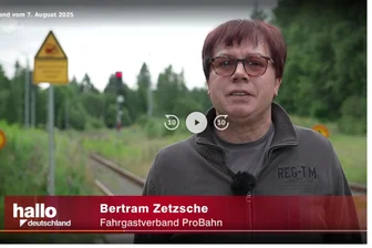 Bahnposse im Vogtland als Medienhit: „Die Bahn stellt sich wieder mal selbst ein Bein“ - Bertram Zetzsche vom Fahrgastverband Pro Bahn im ZDF-Interview.
