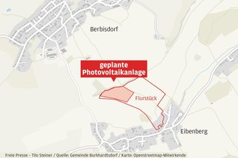Bauantrag ohne Vorwarnung im Erzgebirge: Stehen im Dörfchen bald 5400 Solarmodule auf der Wiese? - Solarpark Photovoltaik Eibenberg Berbisdorf Einsiedel F