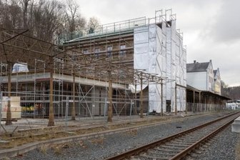 Bauarbeiten am Bahncampus deutlich teurer als gedacht - Der nördliche Kopfbau soll Mitte 2022 fertig gestellt sein.