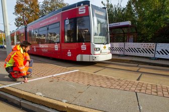Bauarbeiten an Endstelle in Neundorf -