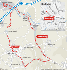 Bauarbeiten an Kirchberger Bahnhofstraße bremsen nicht nur Anlieger aus -