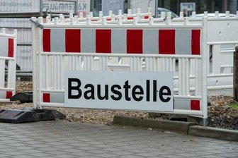 Bauarbeiten auf der Leipziger Straße in Rochlitz -