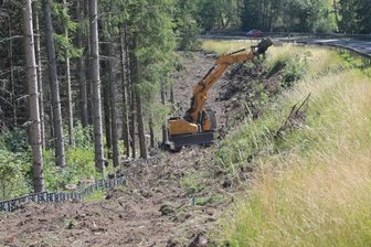 Bauarbeiten für neuen Radweg bei Eibenstock haben begonnen -