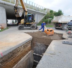 Kanalbau zwischen dem Ortsausgang Meerane und der Meeraner Straße in Dennheritz