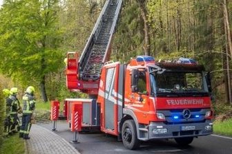 Baum legt Verkehr stundenlang lahm - Mehr als zwei Stunden lang war die Feuerwehr im Einsatz.