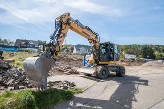 Baustart für neuen Aldi-Markt in Bad Schlema - Diese Woche startete der Bau der neuen Aldi-Filiale in Bad Schlema.