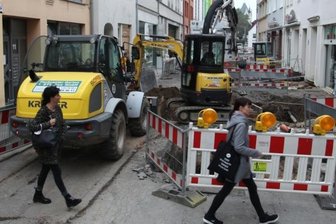 Baustelle auf Marienstraße wandert weiter -