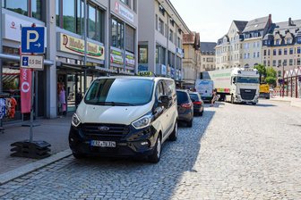 Baustelle Postplatz in Aue: Endlich Lösung für Taxen gefunden - Für die Taxen auf dem Postplatz wurde eine Lösung gefunden.