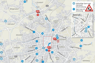 Baustellen in Chemnitz: Wo es in dieser Woche eng werden kann - 