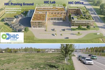 Bauvorbereitungen für Chemnitzer Wasserstoff-Forschungszentrum – Geht es jetzt los? - Eine Visualisierung des HIC. Es soll auf einer Wiese an der Fraunhoferstraße entstehen.