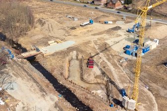 Behelfsbrücke über Göltzsch -
