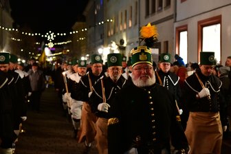 Bergmänner marschieren durch Freiberg - 