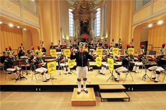 Bergmusikkorps Saxonia Freiberg: Vorverkauf für Frühlingskonzert läuft - Das Bergmusikkorps Saxonia Freiberg unter Leitung von Bergmusikmeister Jens Göhler. Foto:
