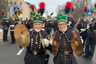 Bergparade in Annaberg-Buchholz mit rund 1200 Trachtenträgern - Auch junge Teilnehmer hatten ihren Spaß an der Bergparade Annaberg-Buchholz.