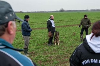 Beste Spürnasen aus ganz Deutschland in Rochlitz - Am Wochenende fand in der Region die Deutsche Meisterschaft für Fährtenhunde statt. Dabei suchten die Hunde mit ihren Hundeführern auch bei Zetteritz die gelegten Fährten. 