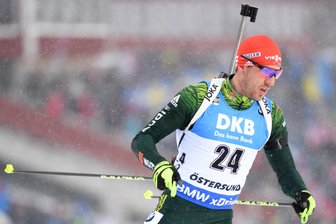 Biathlet Arnd Peiffer gewinnt WM-Einzel-Gold - Arnd Peiffer aus Deutschland bei der Biathlon-WM, Einzel, 20 Kilometer.