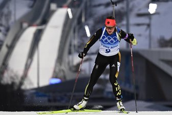 Biathlon: Deutsche Damen-Staffel mit Erzgebirgerin Denise Herrmann holt Olympia-Bronze - Hatte bereits Gold im Einzel sicher: Denise Herrmann vom WSC Erzgebirge Oberwiesenthal.