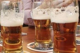 Biersuppe mit Brot -