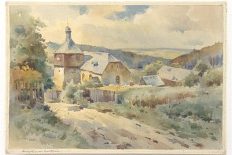 Bilder aus der Kriegszeit: Online-Werkverzeichnis von Oelsnitzer Maler wächst - Aus dem Jahr 1963 stammt das Aquarell „Das Kirchlein von Arnoldsgrün" von Max Schneider.