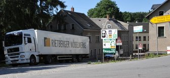 Knotenpunkt der B 95/180 in Burkhardtsdorf