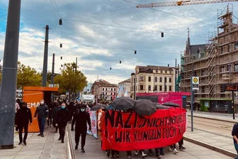 Am Hauptbahnhof endete die Demonstration.