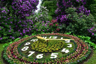 Blumenuhr im Stadtpark Hainichen hat jetzt Videoüberwachung -