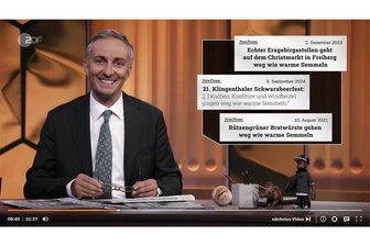 Böhmermann witzelt über Rützengrüner Bratwurst: So reagiert die Frau hinter den Würsten - Was „Freie Presse“ in ihren Schlagzeilen alles in „warme Semmeln“ packt: Echt erzgebirgischen Stollen, Blaubeerkuchen aus Klingenthal und die Rützengrüner Bratwürste - den Snack mit drei Ü, wie Jan Böhmermann in seiner Sendung witzelt.