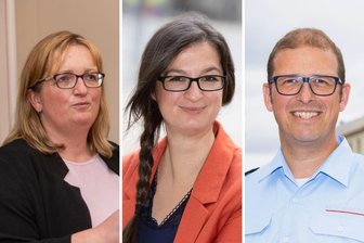 Bombenfund, Hochwasser oder großflächiger Stromausfall: Wie die Stadt Plauen auf Katastrophenfälle vorbereitet ist - Rathaus-Personalleiterin Carola Blume-Brake (links), Stadtsprecherin Nadine Läster und Sicherheitschef René Schreiter.