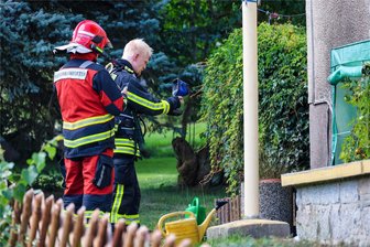 Brände halten Feuerwehrleute im Erzgebirge in Atem - In Schneeberg wurde bei einem Spaziergang der Brand entdeckt.