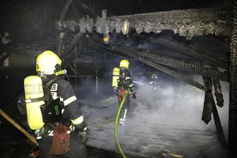 Brand auf dem Sportplatz Wittgensdorf - Auf dem Vereinsgelände am Sportplatz Wittgensdorf stand ein Bungalow in Flammen.