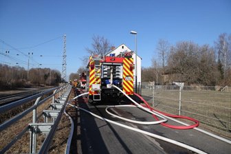 Brand eines Mehrfamilienhauses in Oberlichtenau -