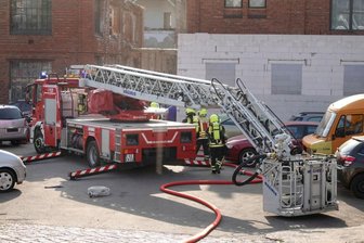 Brand in Lagerhalle in Chemnitz - 