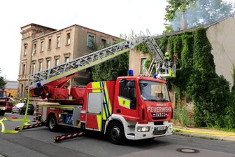 Brand in leerstehendem Haus in Chemnitz -