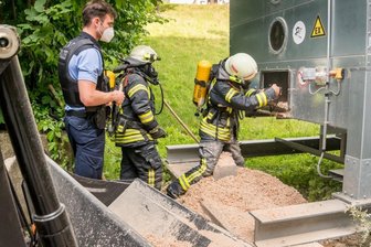 Brand in Spänesilo ruft Feuerwehr auf den Plan - 